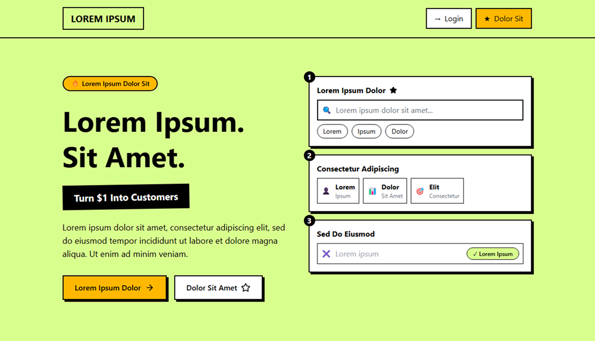 Clean, professional design